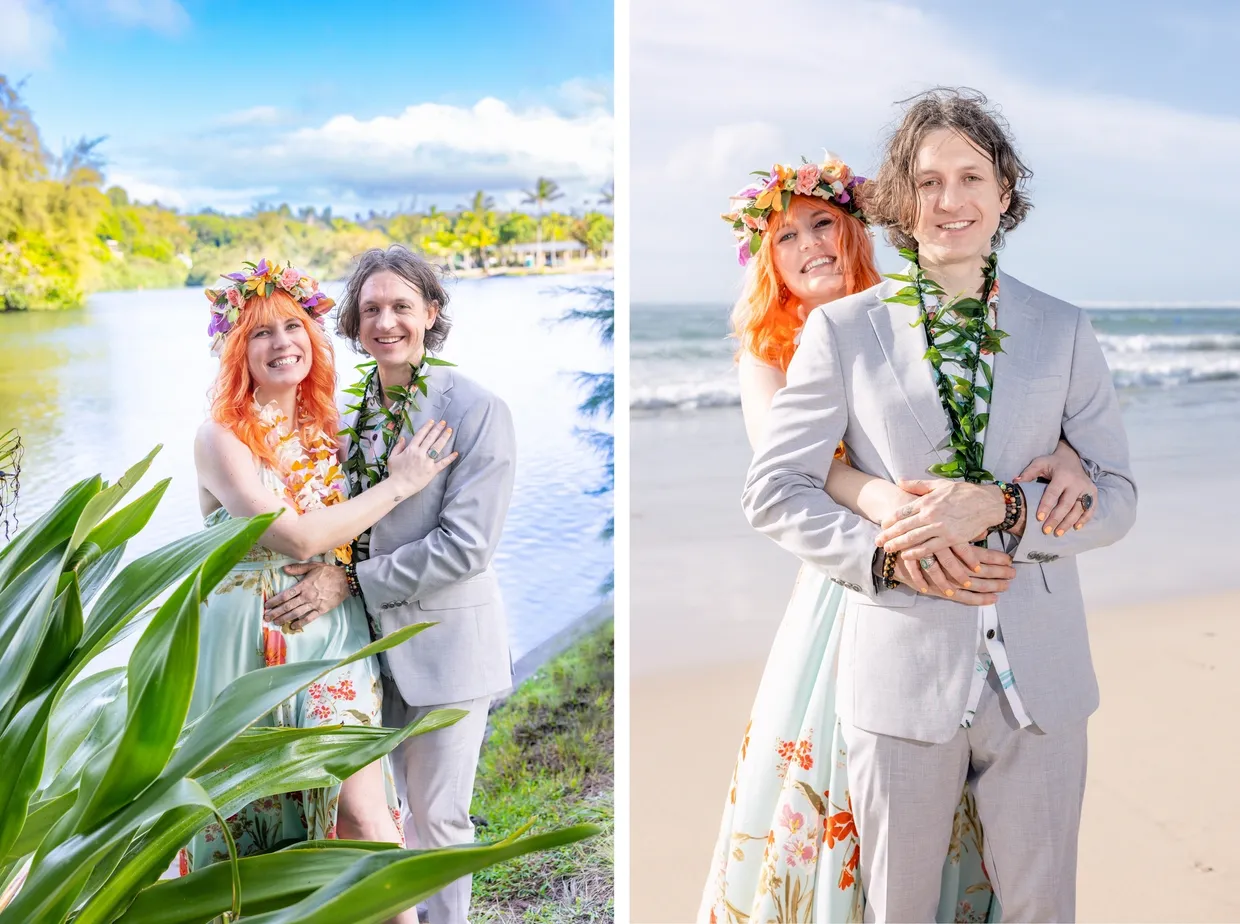 Kauai sunset couple